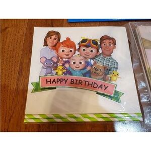 Cocomelon Birthday Backdrop and accessories